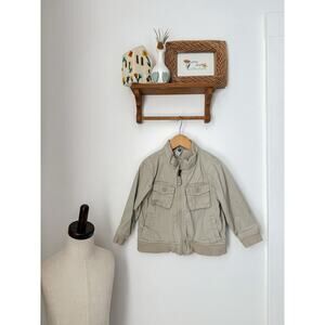 baby Gap beige utility bomber jacket - 3 years